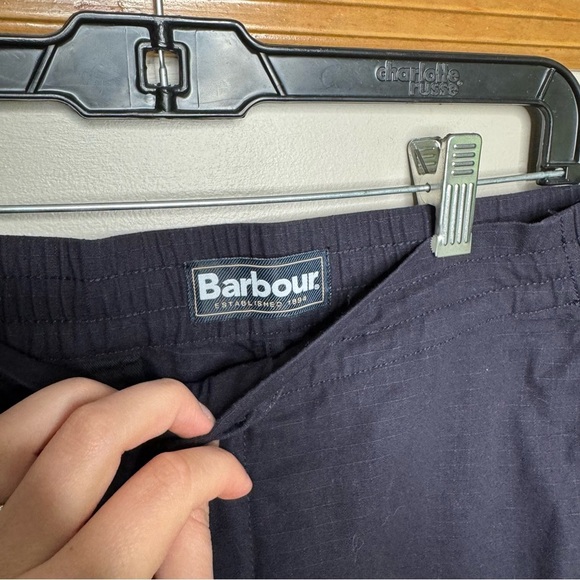 Barbour navy blue cotton Drawstring Shorts large - Picture 3 of 8